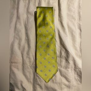 Green and blue dot Ike Behar tie